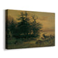 Canvas art print featuring a wildlife scene with animals and water, displayed at an angle