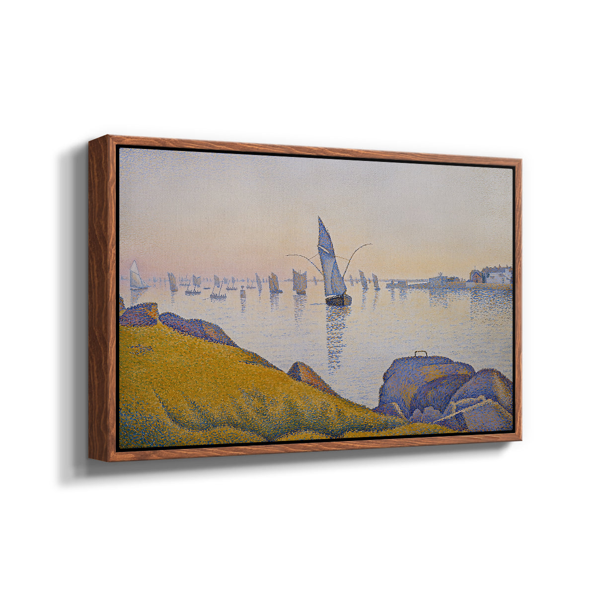 Evening Calm, Concarneau, Opus 220, 1891 - Floater Framed Canvas Print