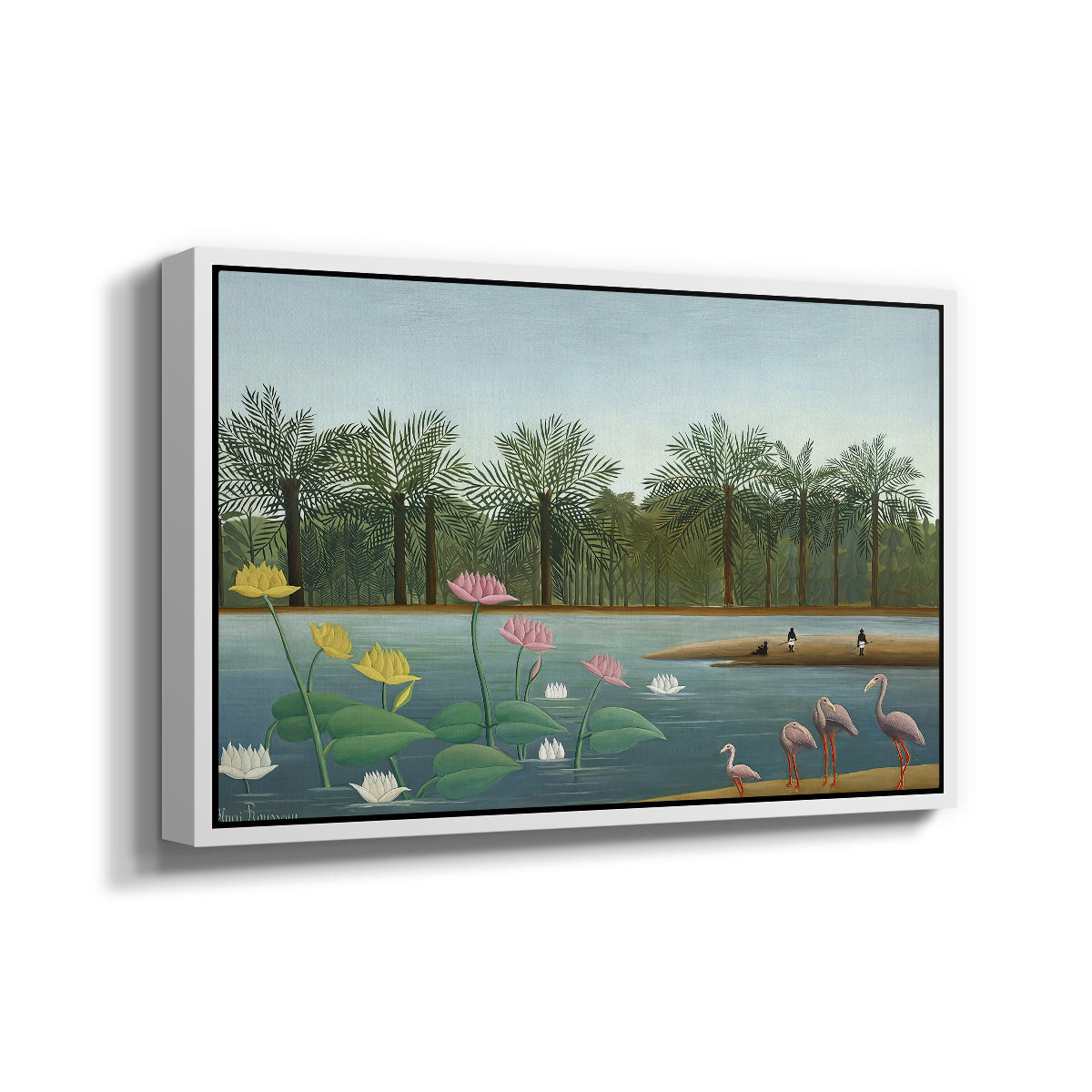 The Flamingoes (Les Flamants), 1907 - Floater Framed Canvas Print