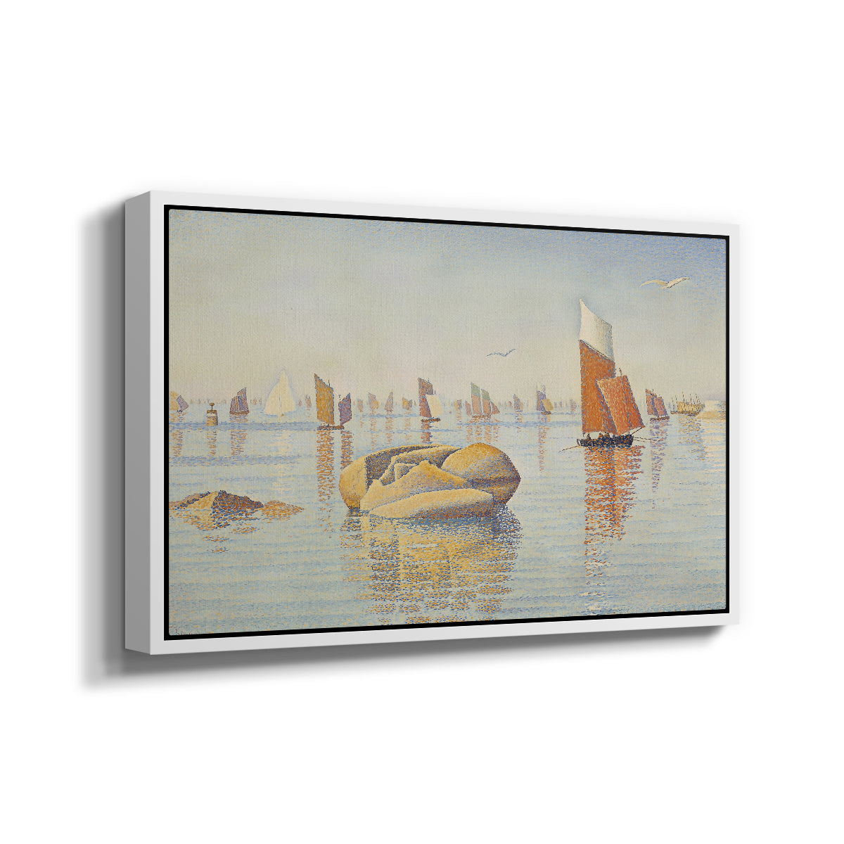 Concarneau, Quiet Morning, Opus 219, 1891 - Floater Framed Canvas Print