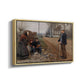 People by a Road, 1893 - Floater Framed Canvas Print