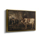 Portraits of Two Extraordinary Oxen, Property of the Earl of Powis, 1814 - Floater Framed Canvas Print