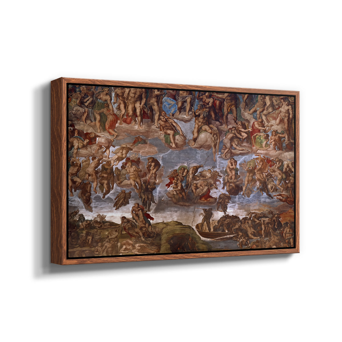 The Last Judgment (Charon's Boat and the Damned), 1536-1541 - Floater Framed Canvas Print