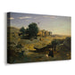 Canvas art print featuring a biblical scene set within quiet natural environment, displayed at an angle