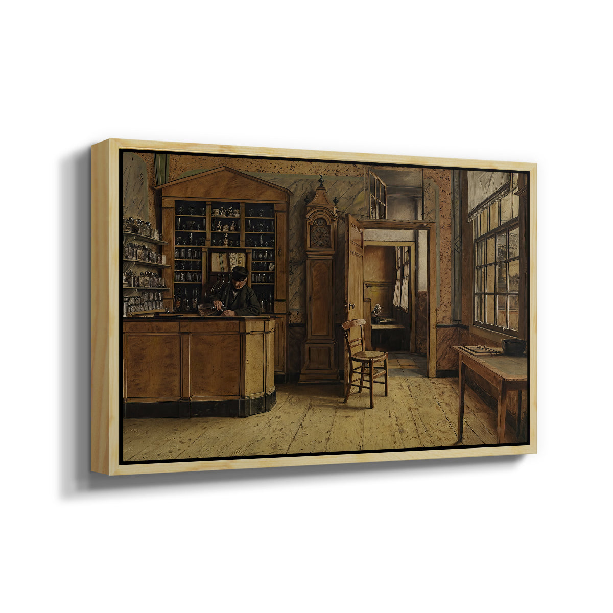 The Old Inn 'Het Loodshuis' in Antwerp, 1877 - Floater Framed Canvas Print