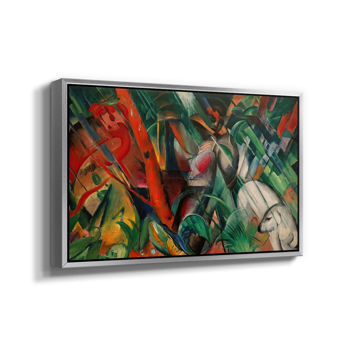 In the Rain, 1912 - Floater Framed Canvas Print