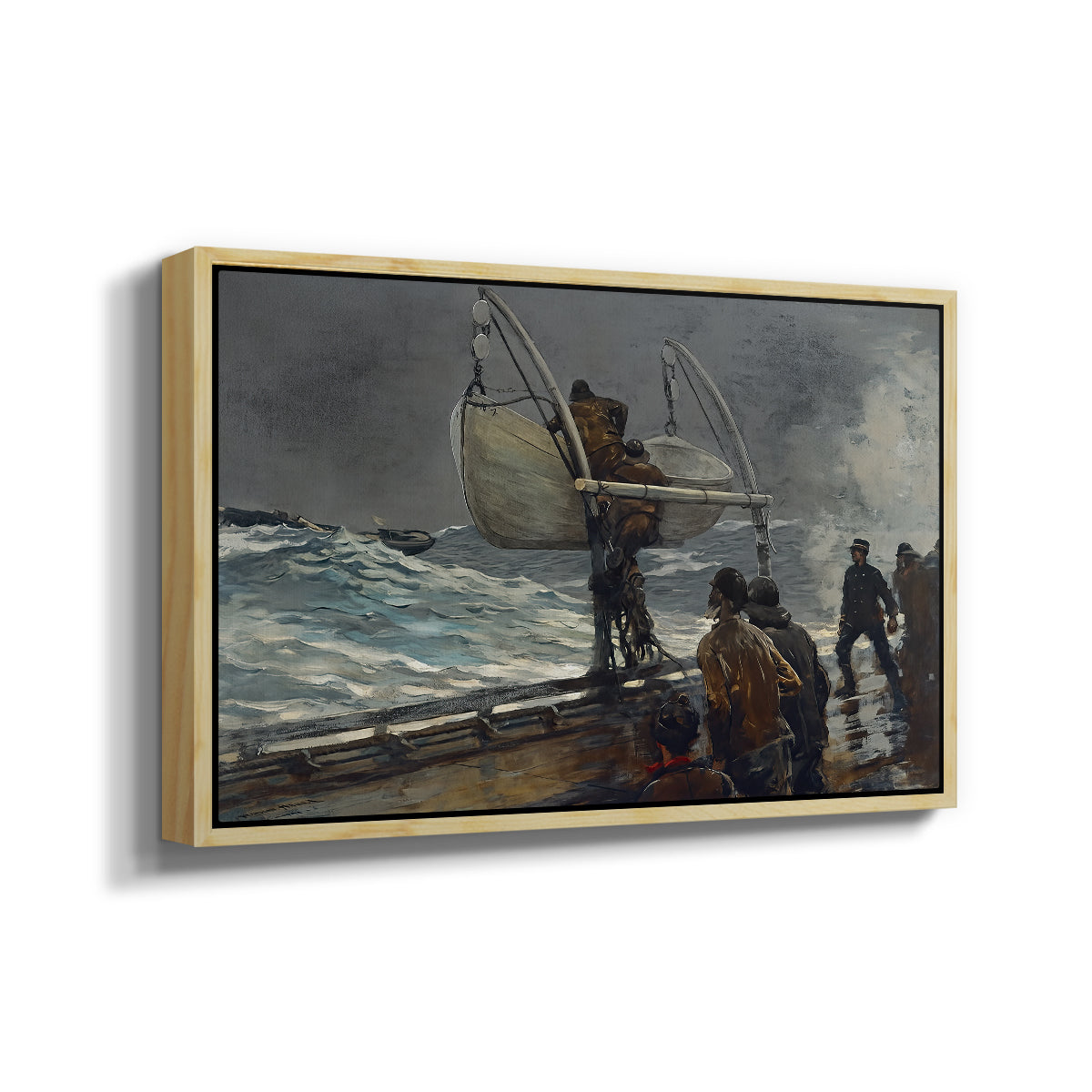 The Signal of Distress, c. 1896 - Floater Framed Canvas Print