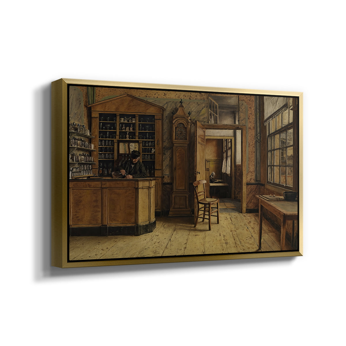 The Old Inn 'Het Loodshuis' in Antwerp, 1877 - Floater Framed Canvas Print