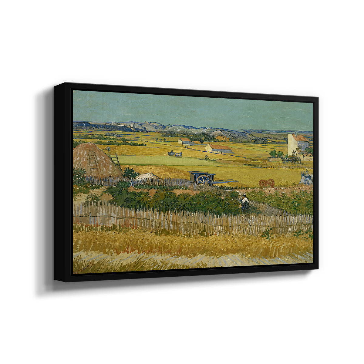 The Harvest, 1888 - Floater Framed Canvas Print