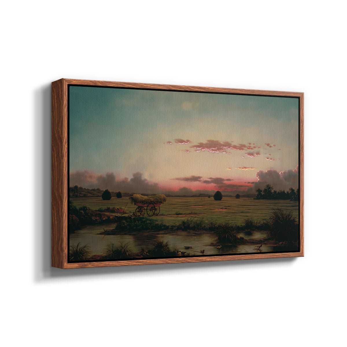 The Marshes at Rhode Island, 1866 - Floater Framed Canvas Print