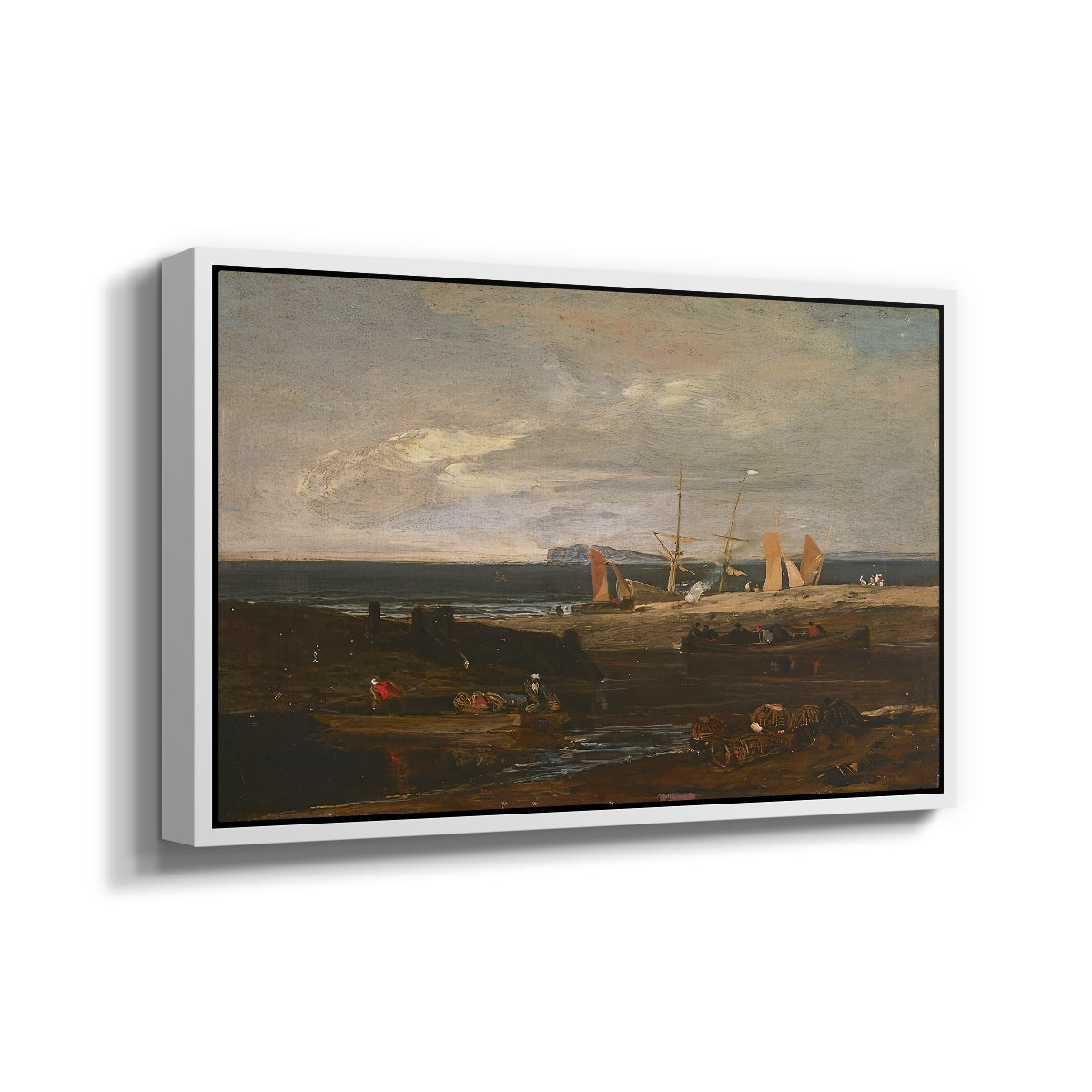 A Scene on the English Coast, c. 1798 - Floater Framed Canvas Print