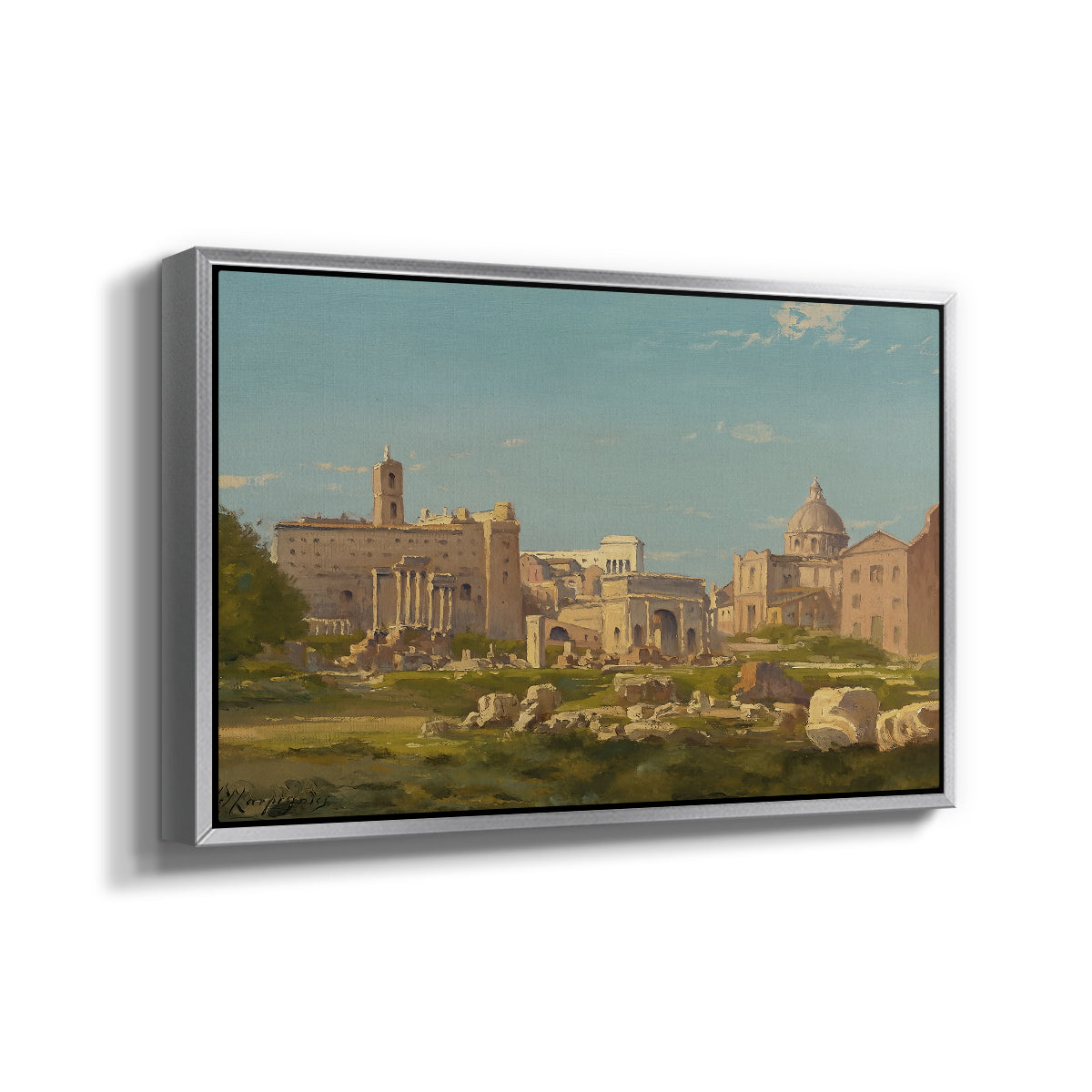 The Roman Forum, c. 1860 - Floater Framed Canvas Print
