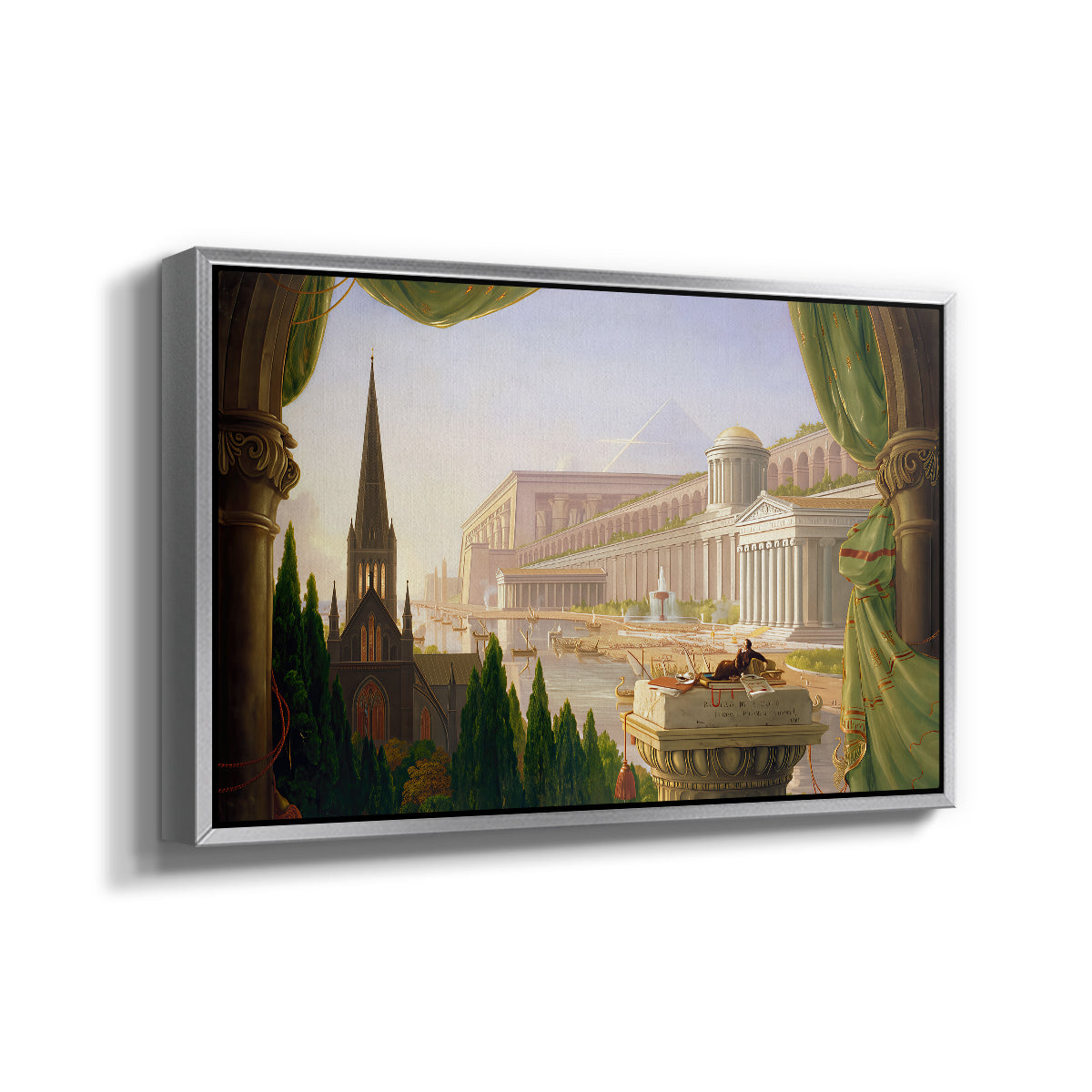 The Architect's Dream, 1840 - Floater Framed Canvas Print