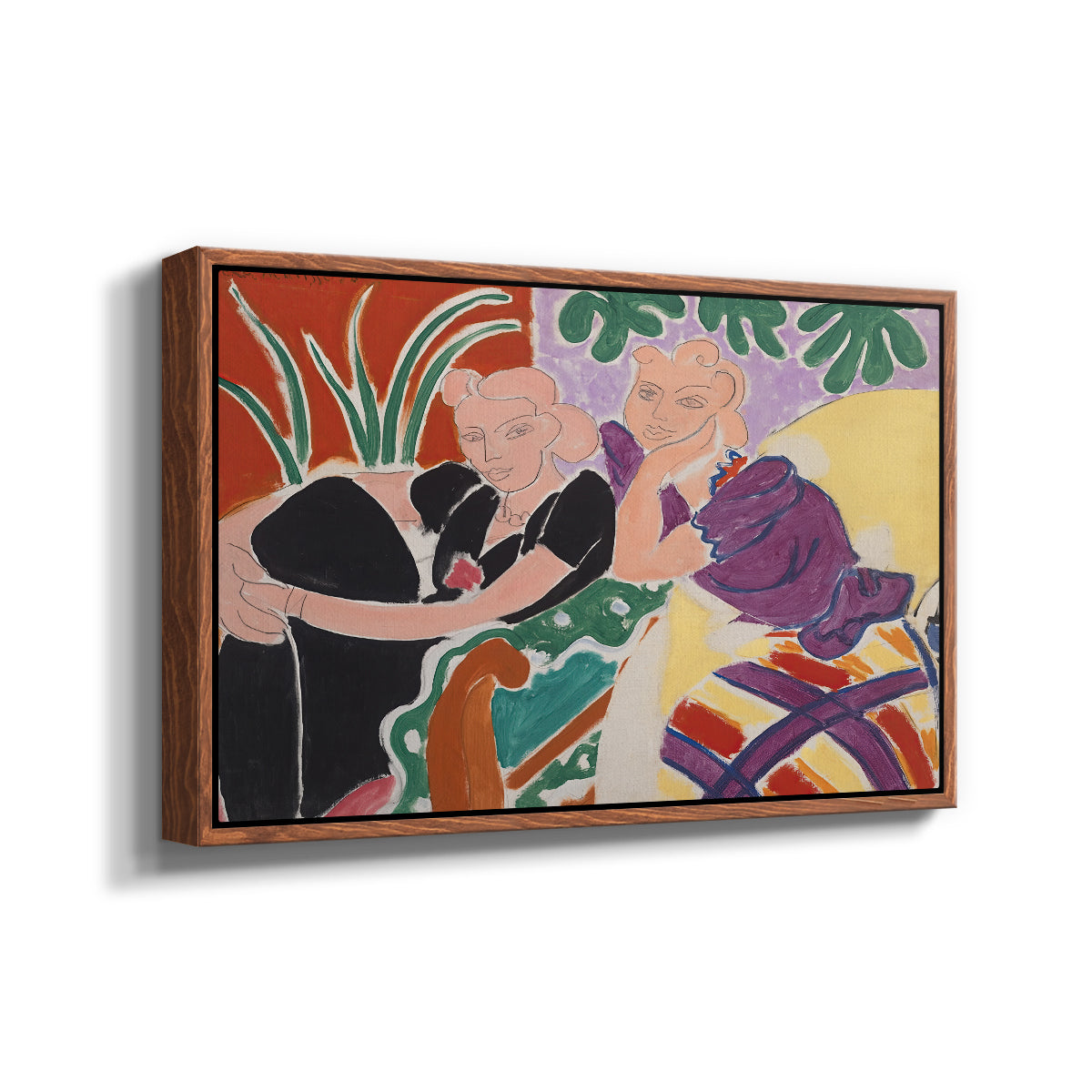 The Conversation, 1938 - Floater Framed Canvas Print
