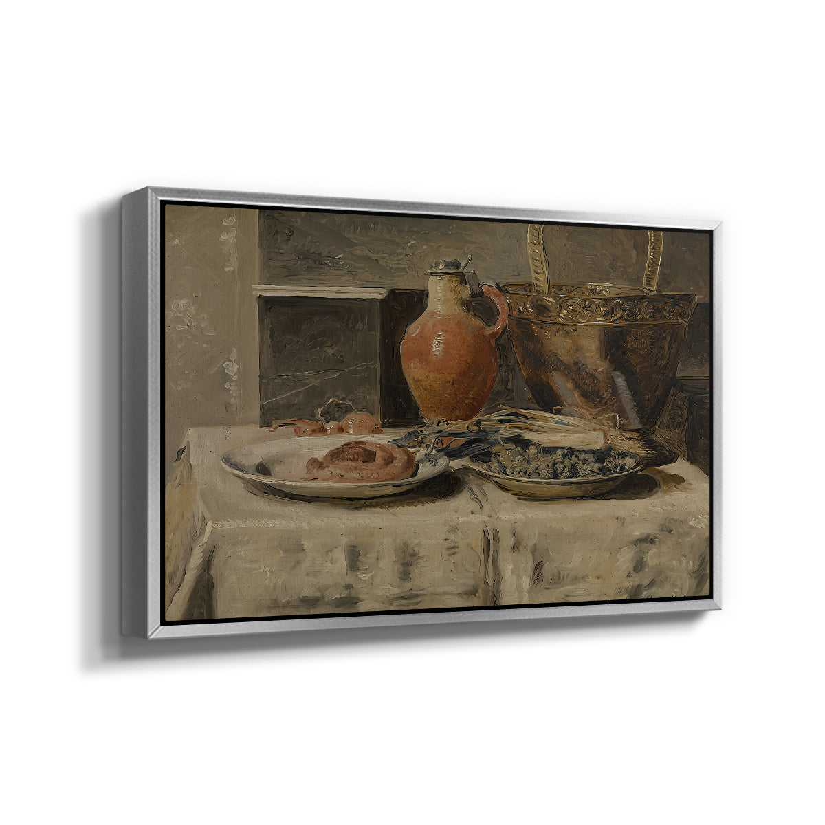 Still Life with Jar, c. 1881-1885 - Floater Framed Canvas Print