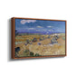 Wheat Field with Reaper, Auvers, 1888 - Floater Framed Canvas Print