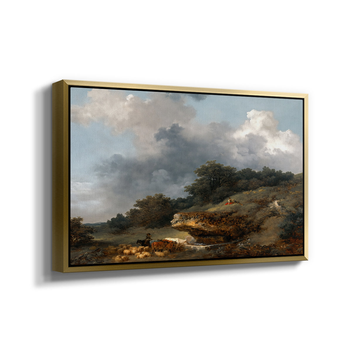 The Watering Place, c. 1765 - Floater Framed Canvas Print