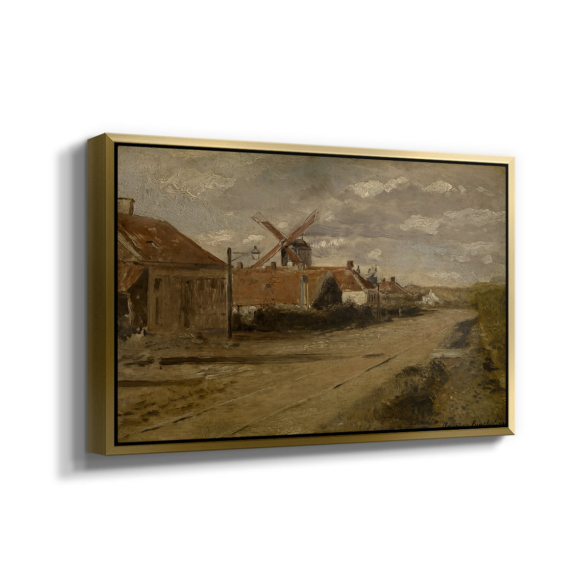 The Mill at Kiel, c. 1885-1888 - Floater Framed Canvas Print