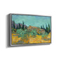 Wooden Sheds Among the Olive Trees and Cypresses, 1889 - Floater Framed Canvas Print