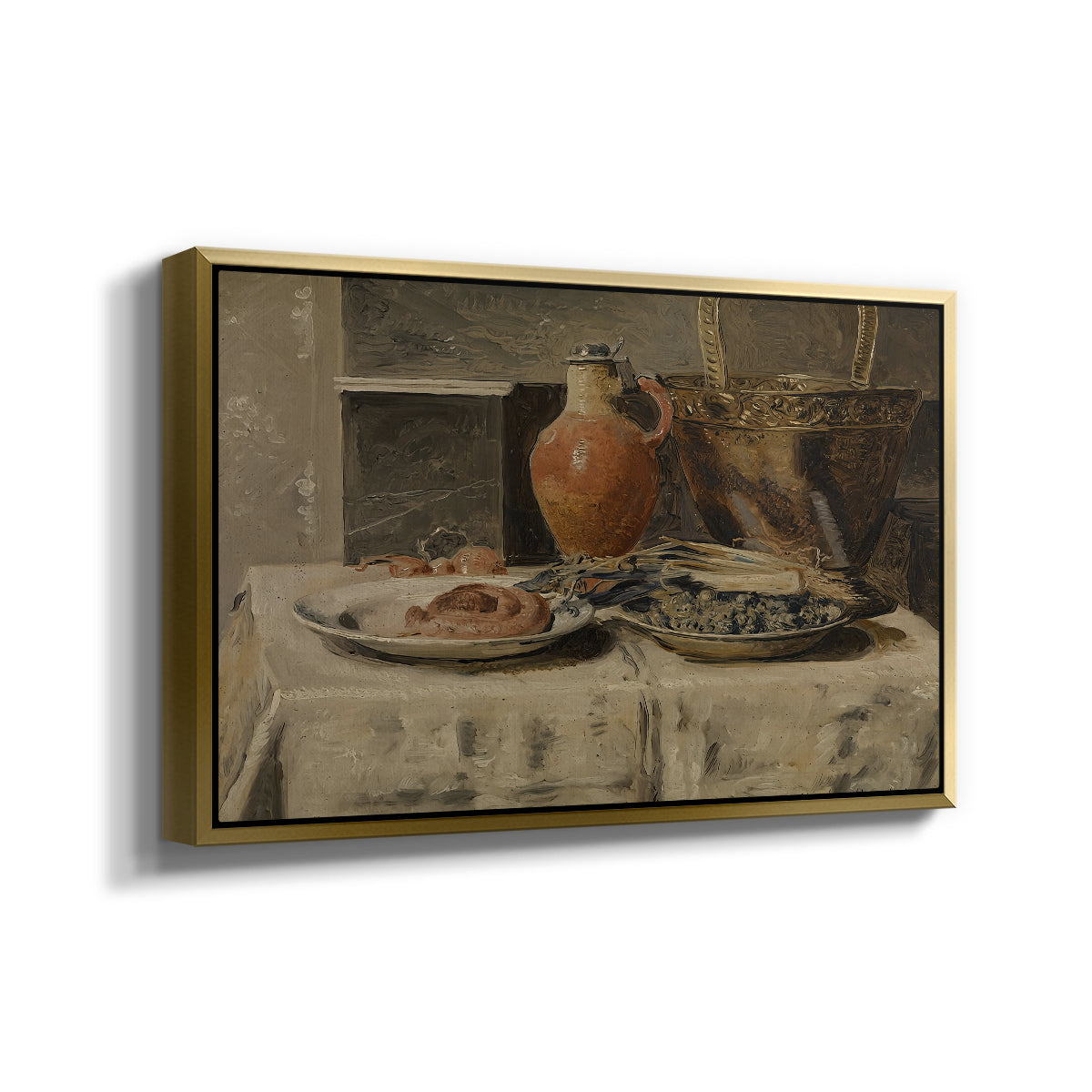 Still Life with Jar, c. 1881-1885 - Floater Framed Canvas Print