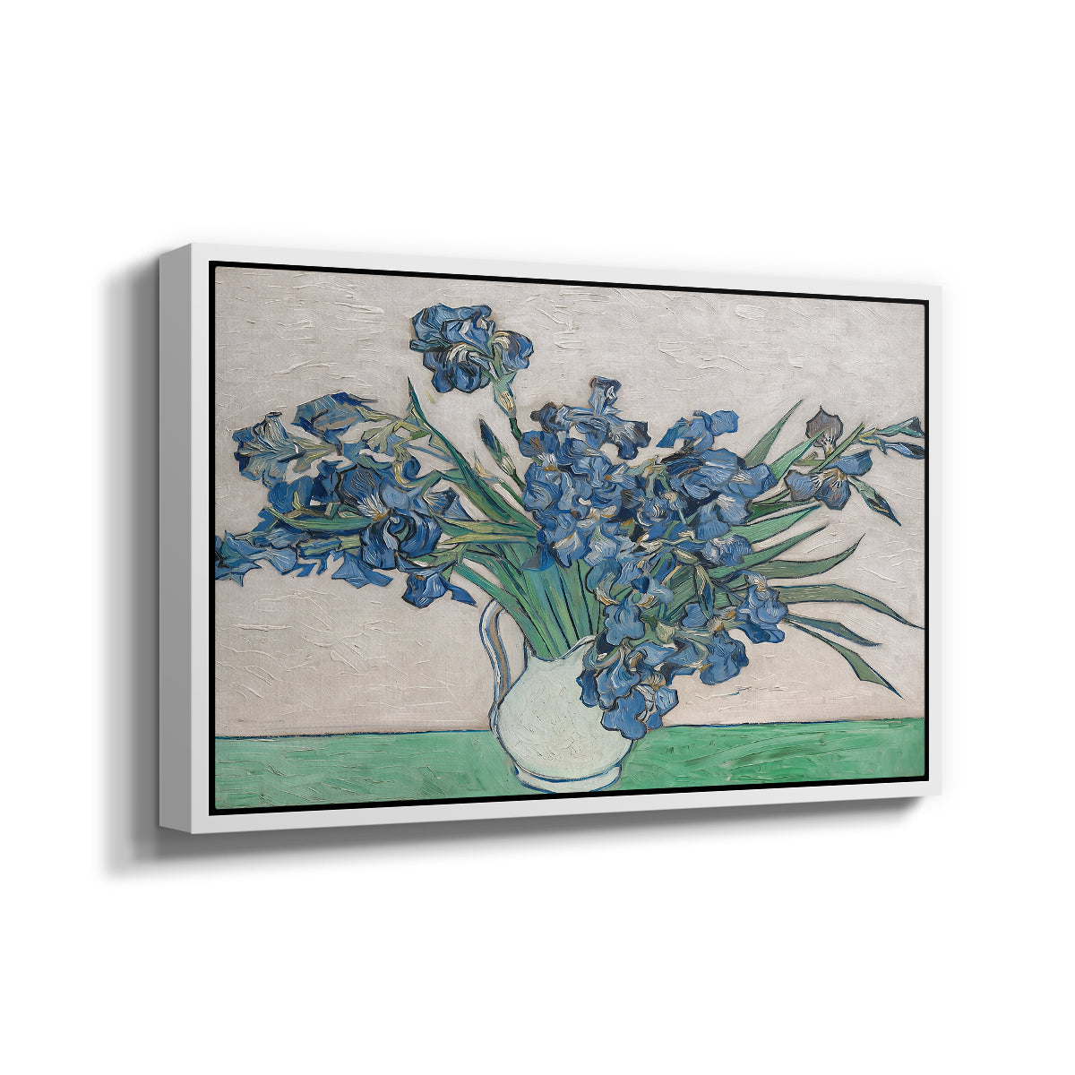 Irises, 1890 - Floater Framed Canvas Print