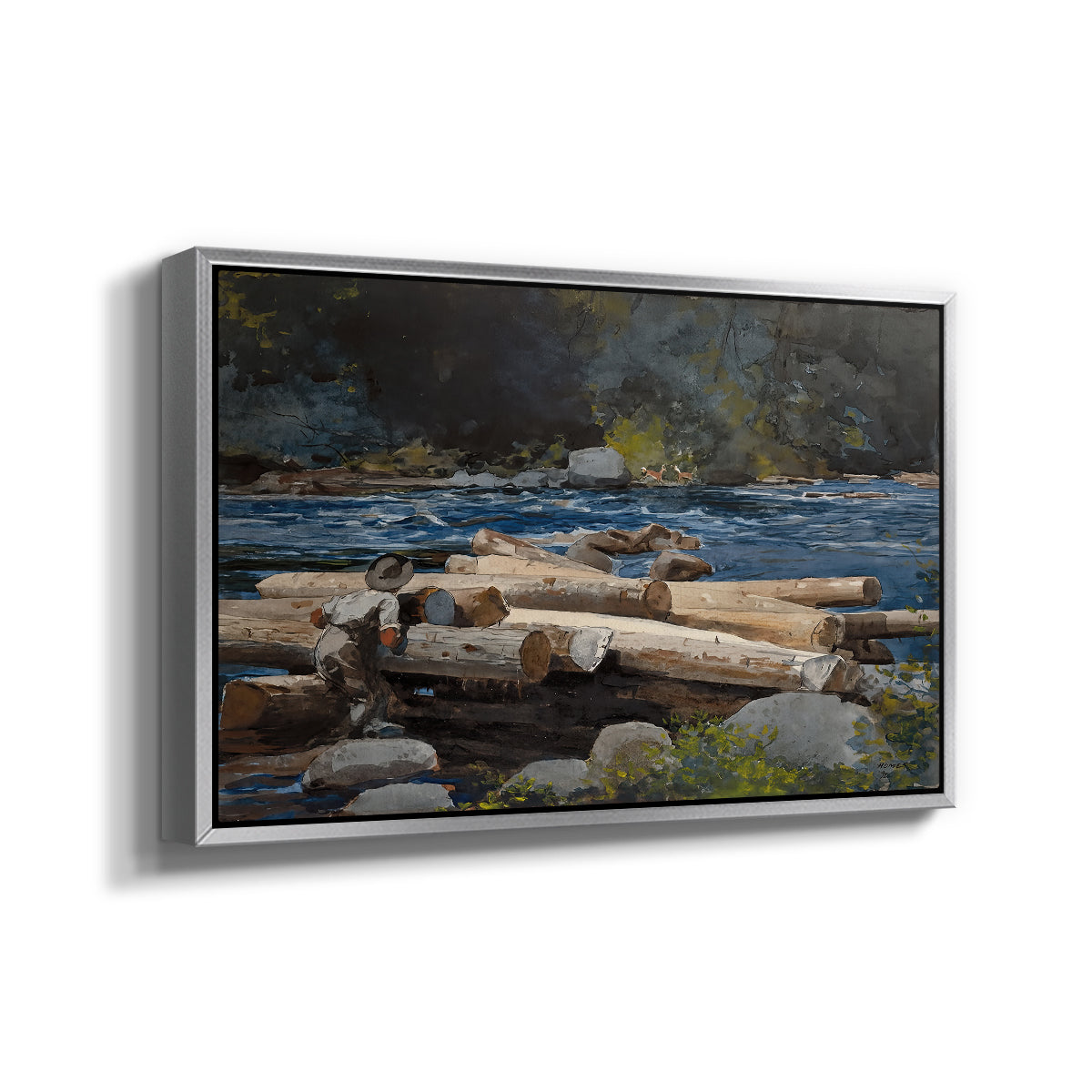 Hudson River, 1892 - Floater Framed Canvas Print