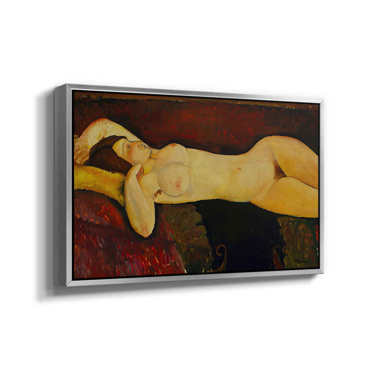 Reclining Nude (Nu couché), 1919 - Floater Framed Canvas Print