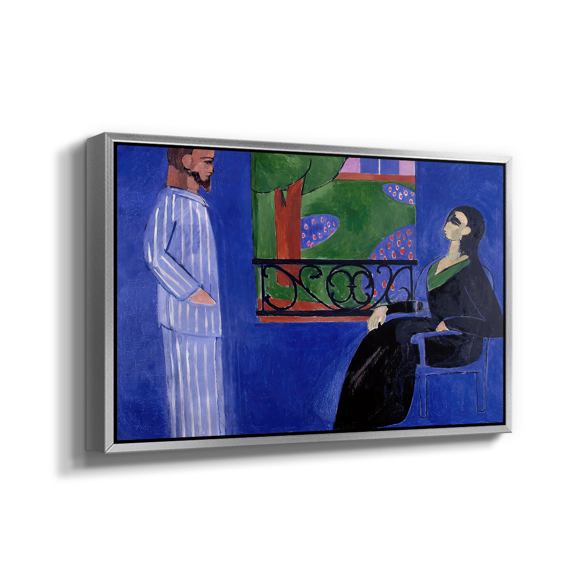 The Conversation, c. 1908-1912 - Floater Framed Canvas Print