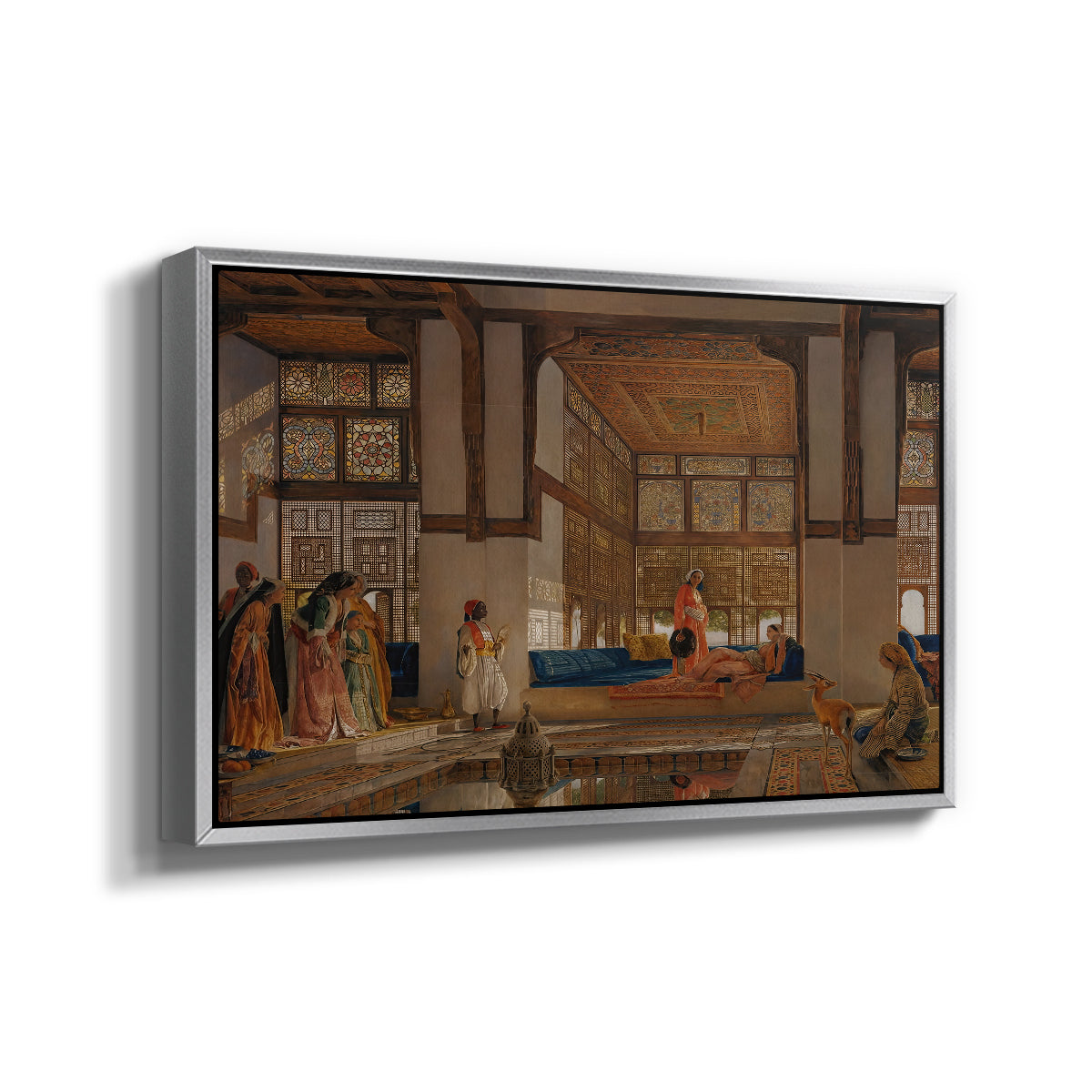 A Lady Receiving Visitors (The Reception), 1873 - Floater Framed Canvas Print