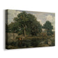 Canvas art print featuring a woodland scene with layered vegetation and soft tones, displayed at an angle