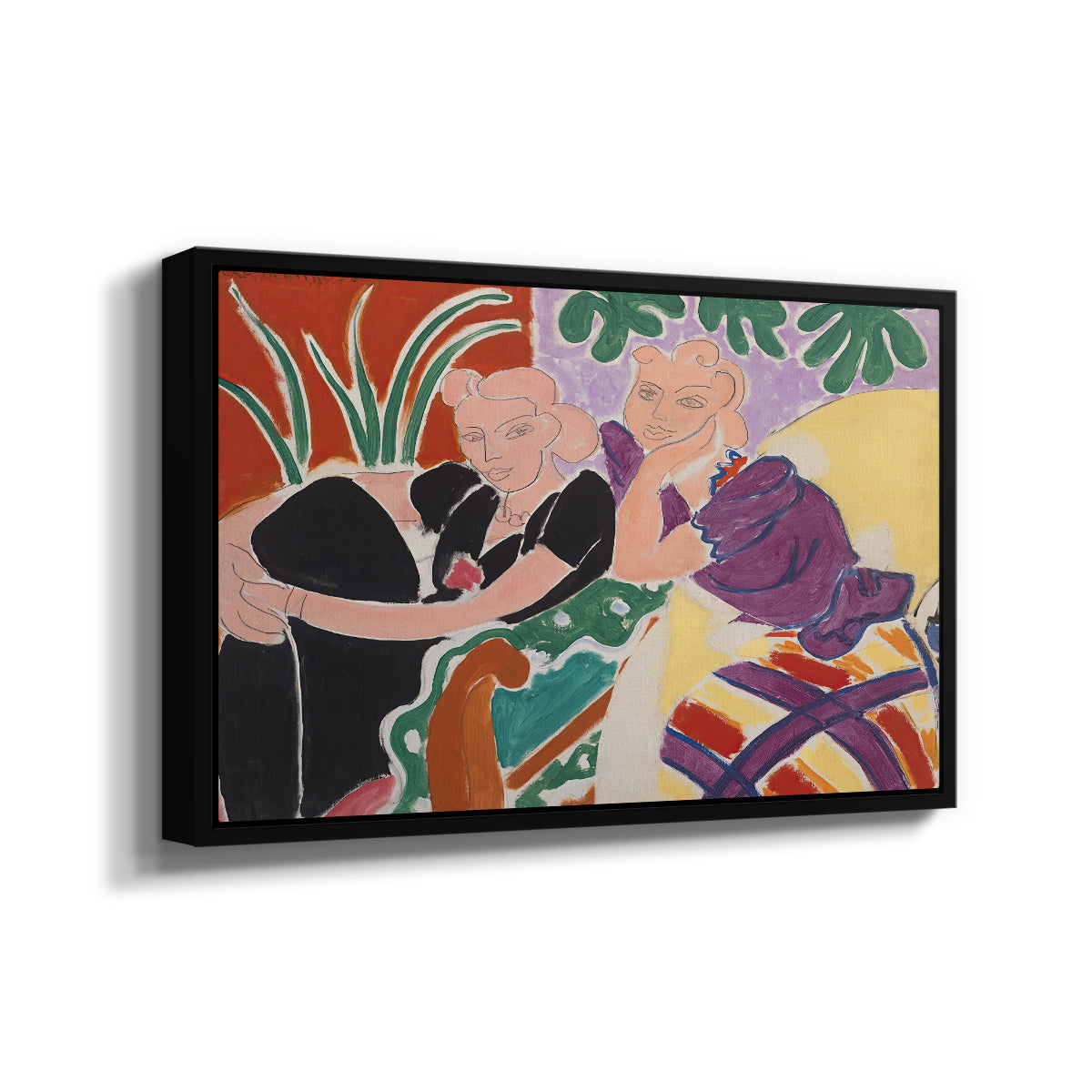 The Conversation, 1938 - Floater Framed Canvas Print