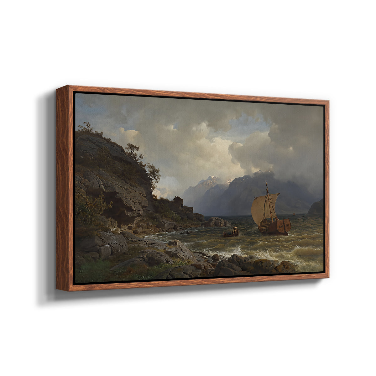 From the Western Coast of Norway, 1862 - Floater Framed Canvas Print