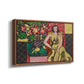 Seated Woman with a Vase of Amaryllis, 1941 - Floater Framed Canvas Print