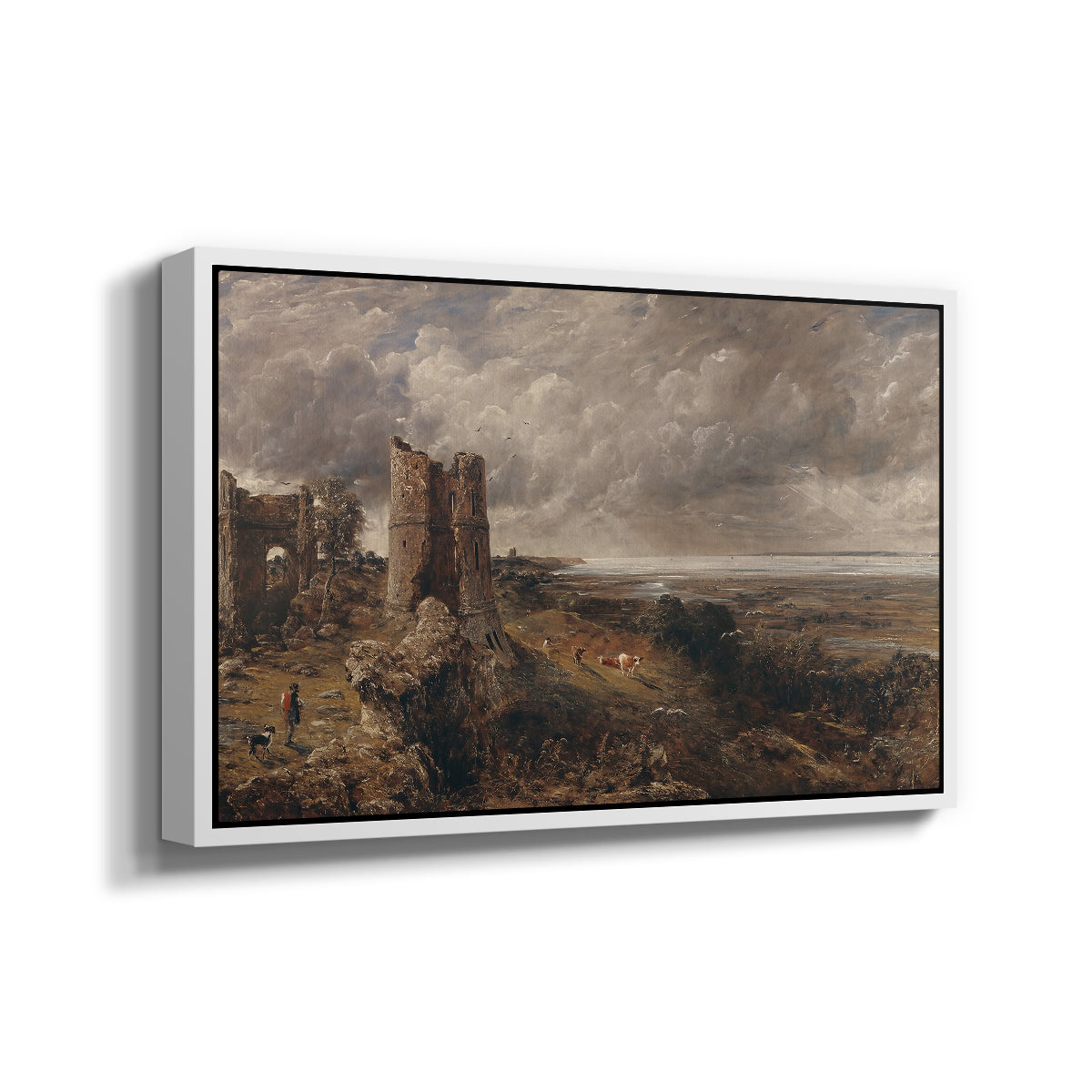 Hadleigh Castle, Mouth of Thames, c. 1829 - Floater Framed Canvas Print