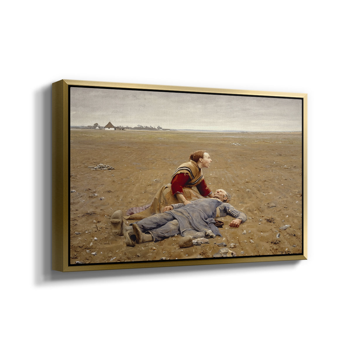 Worn Out (Udslidt), 1889 - Floater Framed Canvas Print
