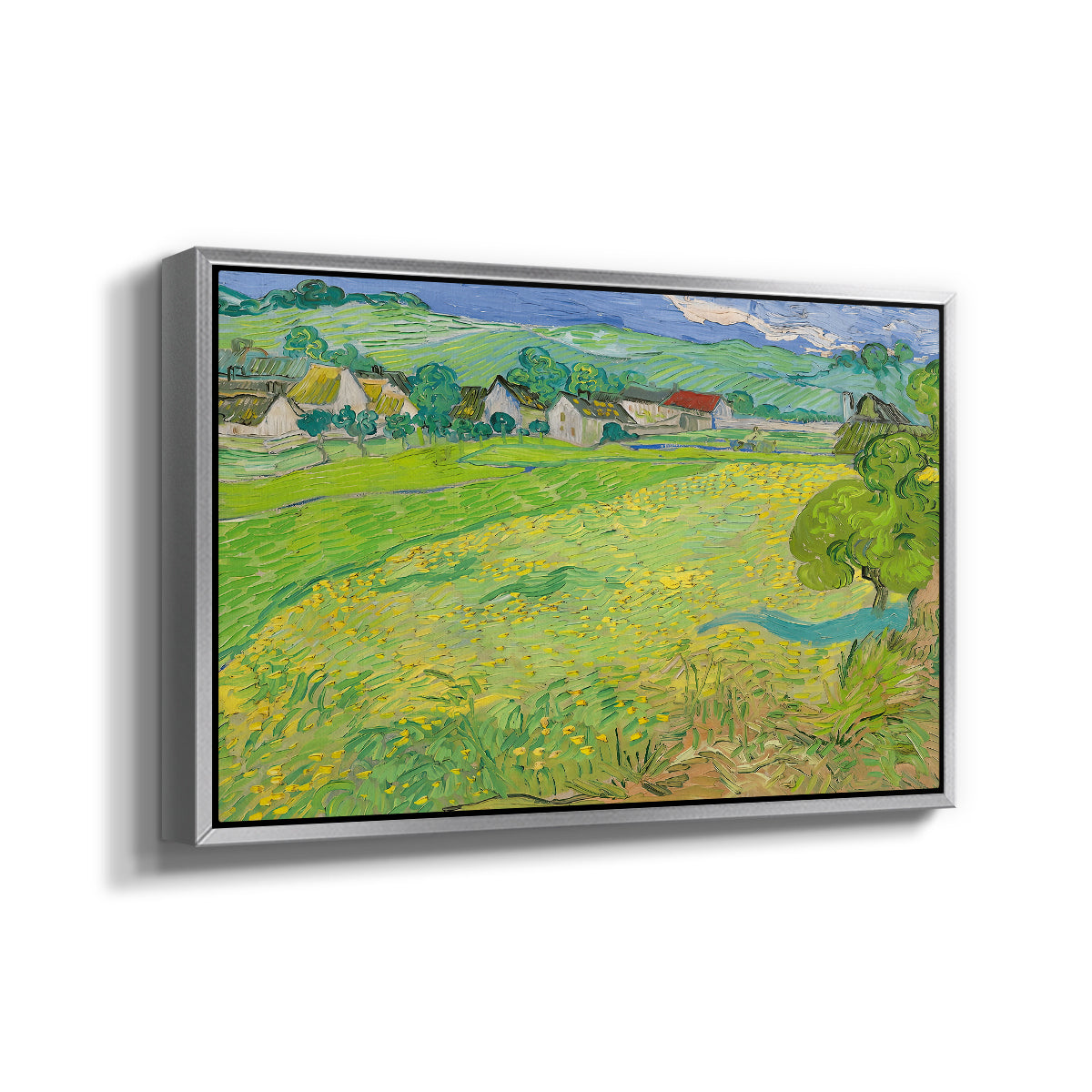 Les Vessenots in Auvers, 1890 - Floater Framed Canvas Print