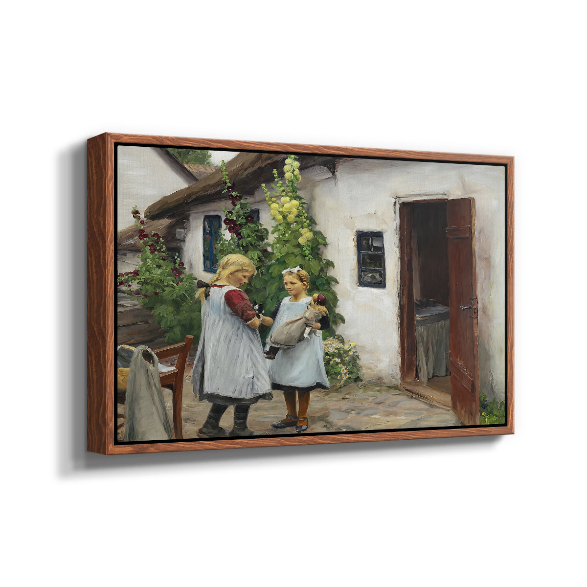 Have You Seen My Kitten?, 1914 - Floater Framed Canvas Print
