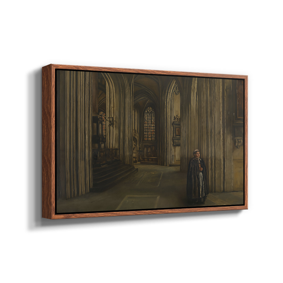 Interior of a Church, 1871 - Floater Framed Canvas Print