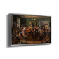 An Auction Scene, 1835 - Floater Framed Canvas Print