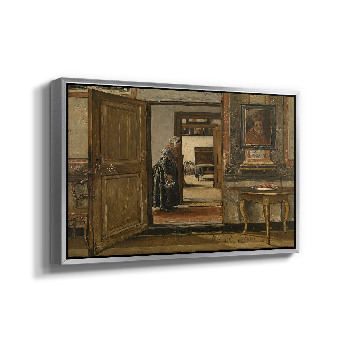 Interior of the Terninck Institution in Antwerp, 1884 - Floater Framed Canvas Print