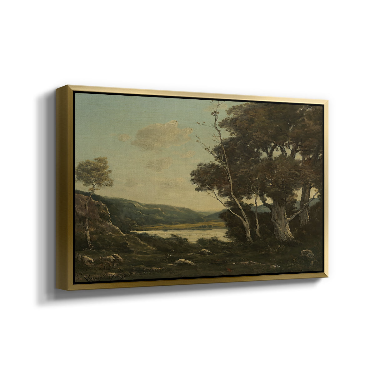 Landscape, 1898 - Floater Framed Canvas Print