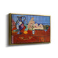 Still Life with a Pewter Jug and Pink Statuette, 1910 - Floater Framed Canvas Print