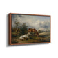 Two Horses on the Pasture, c. 1825 - Floater Framed Canvas Print