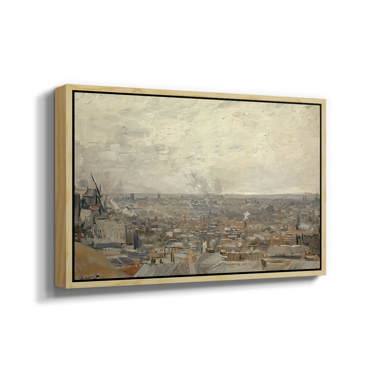 View from Montmartre, 1886 - Floater Framed Canvas Print