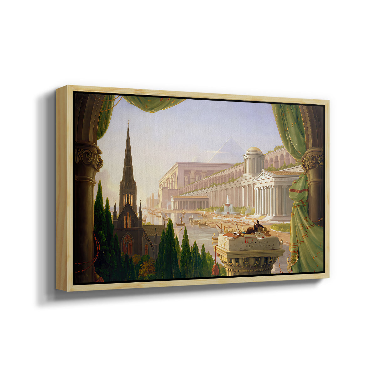 The Architect's Dream, 1840 - Floater Framed Canvas Print