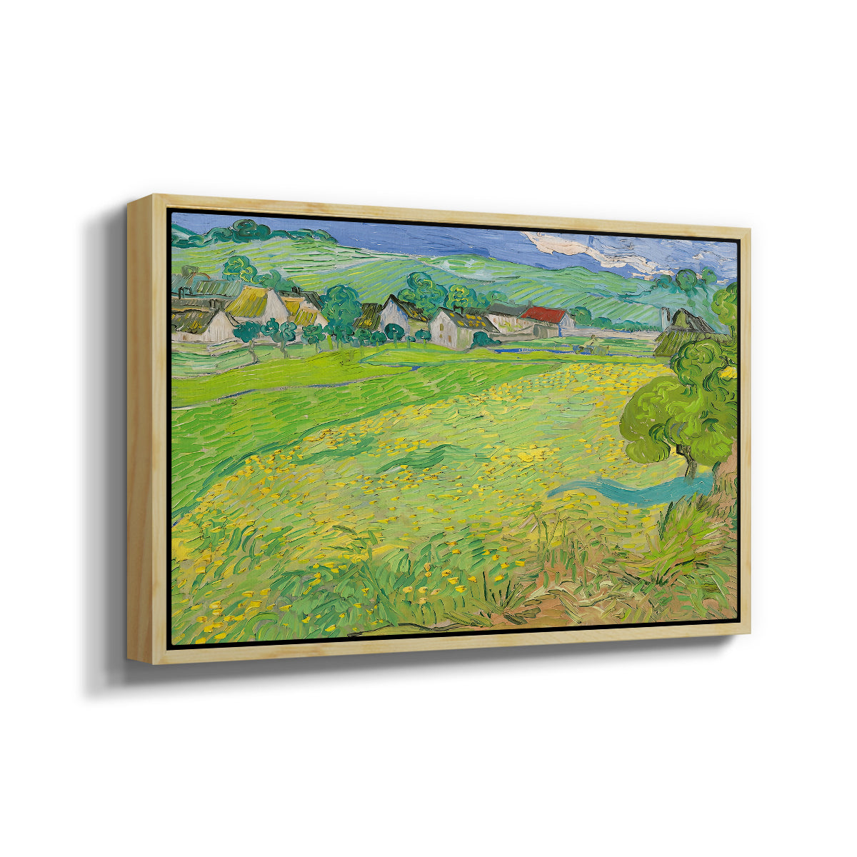 Les Vessenots in Auvers, 1890 - Floater Framed Canvas Print