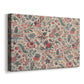 Canvas art print featuring a decorative design featuring layered leaves and blossoms, displayed at an angle