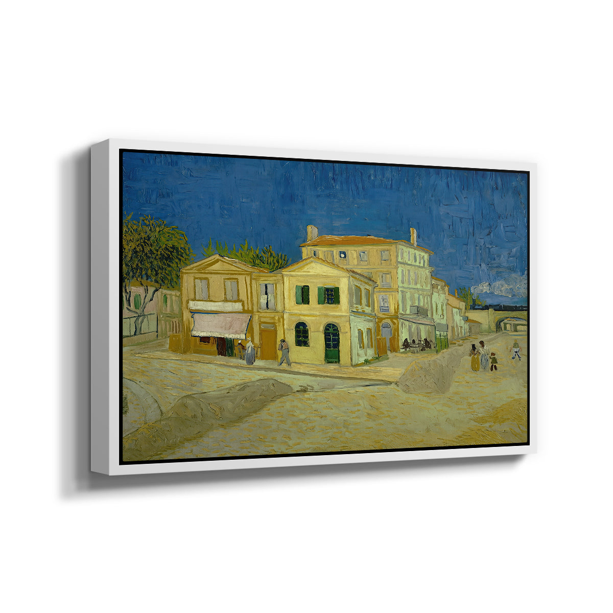 The Yellow House (The Street), 1888 - Floater Framed Canvas Print