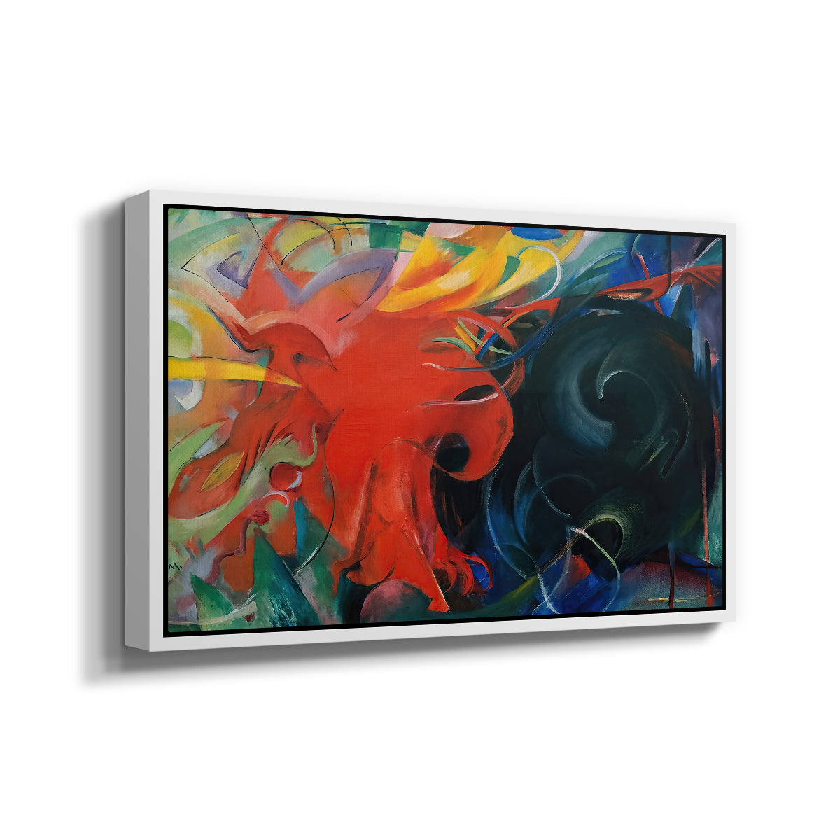 Fighting Forms, 1914 - Floater Framed Canvas Print