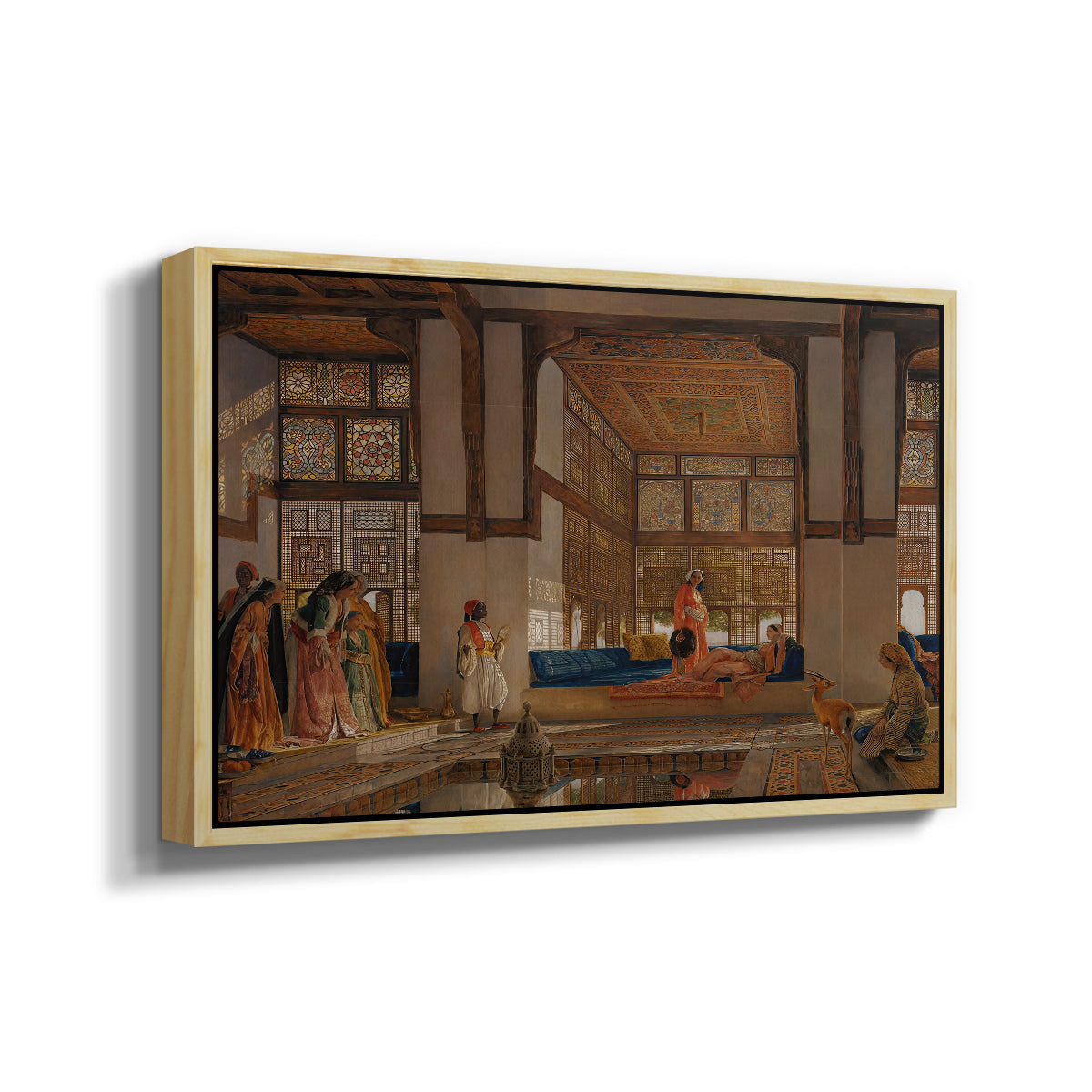 A Lady Receiving Visitors (The Reception), 1873 - Floater Framed Canvas Print